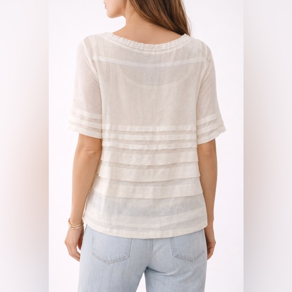 Anthropologie Vanessa Virginia sheer tiered top M nwt - Picture 7 of 8